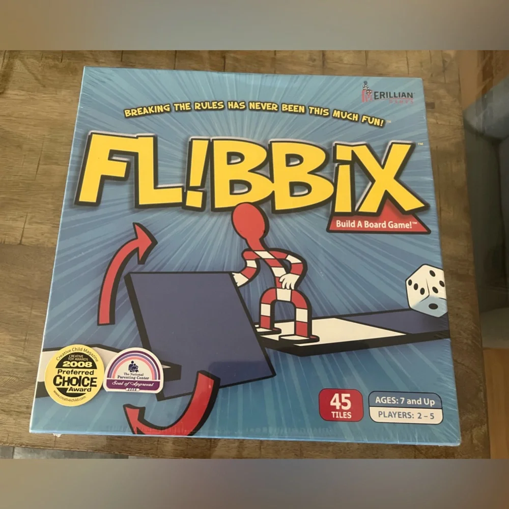 Flibbix Build a Board Game SEALED COMPLETE Merillian Games Family Magnetic